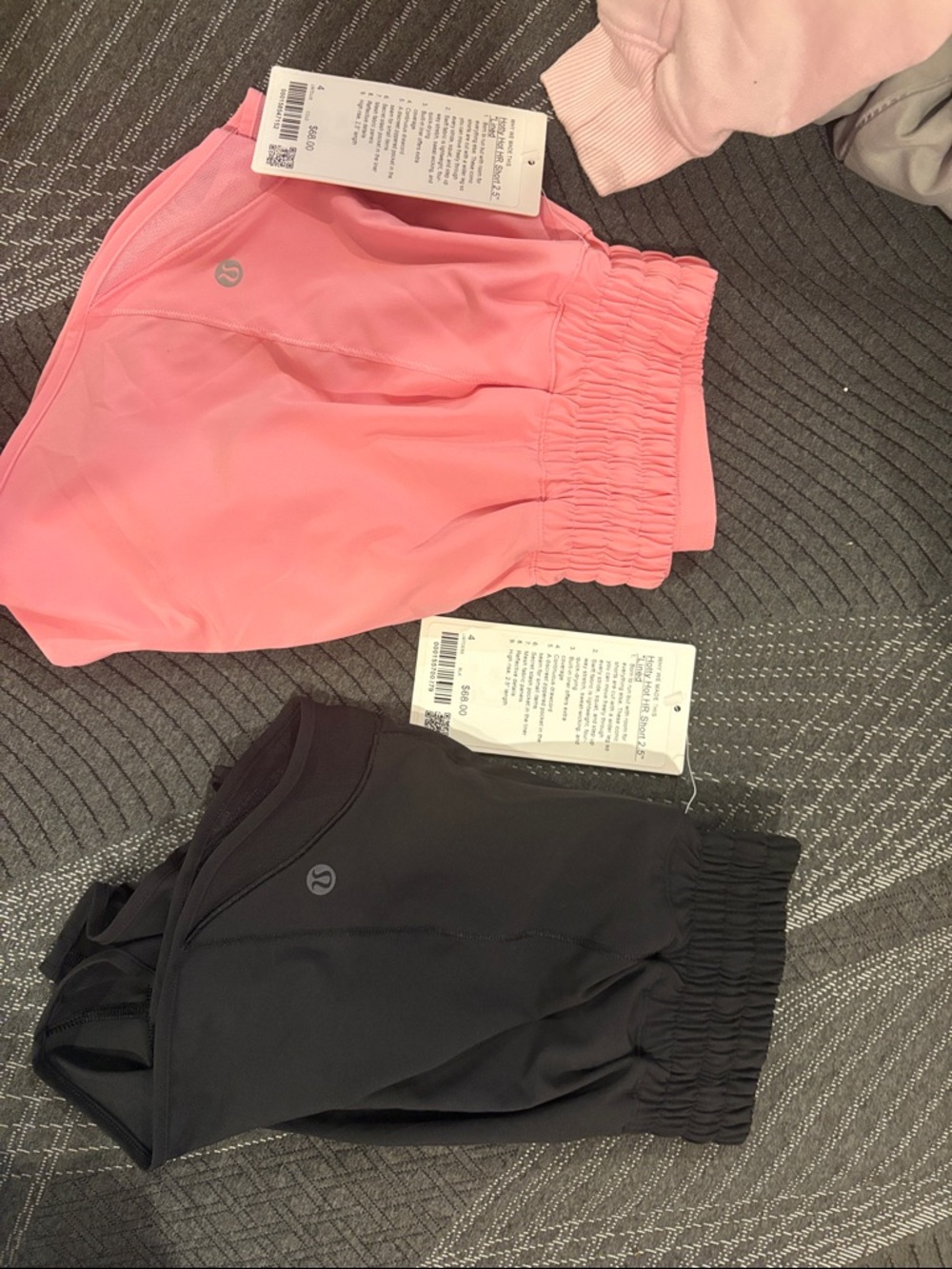 lululemon athletica Pink & Black Athletic Shorts - Elastic Waistband Duo